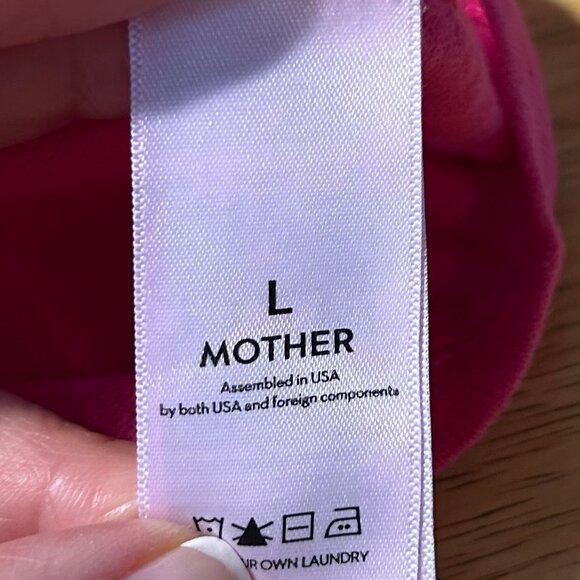 NWT Womens Mother Daisy and Confused Lil Sinful Wash Pink Cotton Linen T-Shirt L - Picture 8 of 9